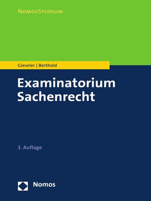 cover image of Examinatorium Sachenrecht